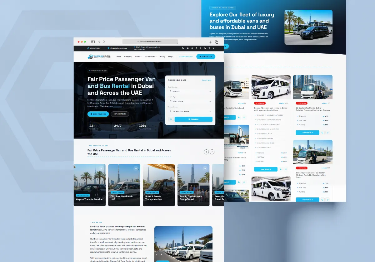 Fair Price Bus Rentals Website Design Case Study