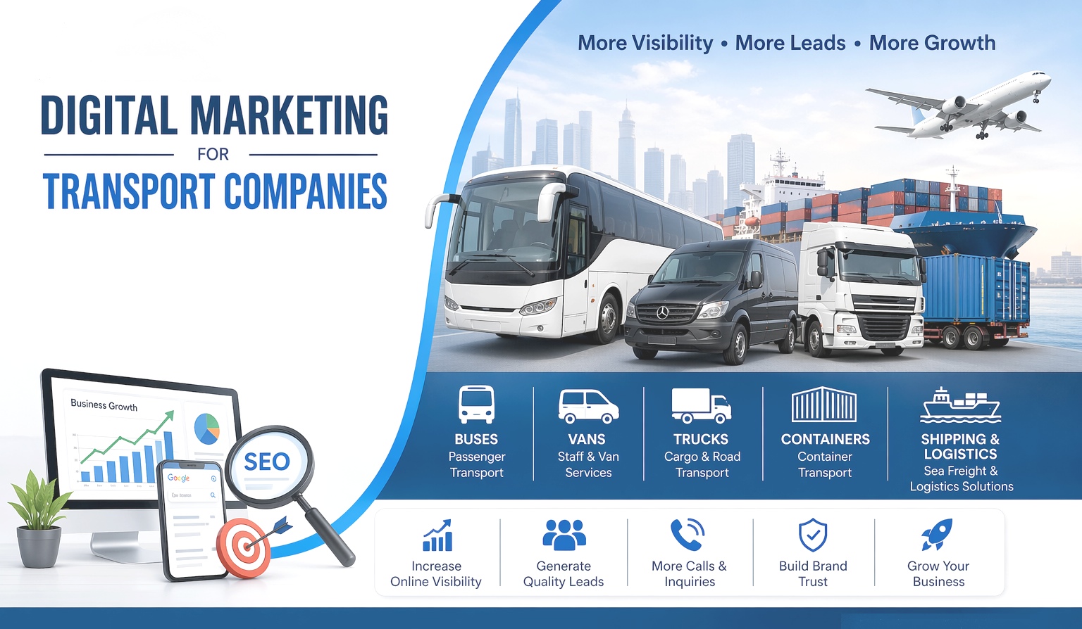 Digital Marketing Services for Transport Companies | Al Areej IT Solutions